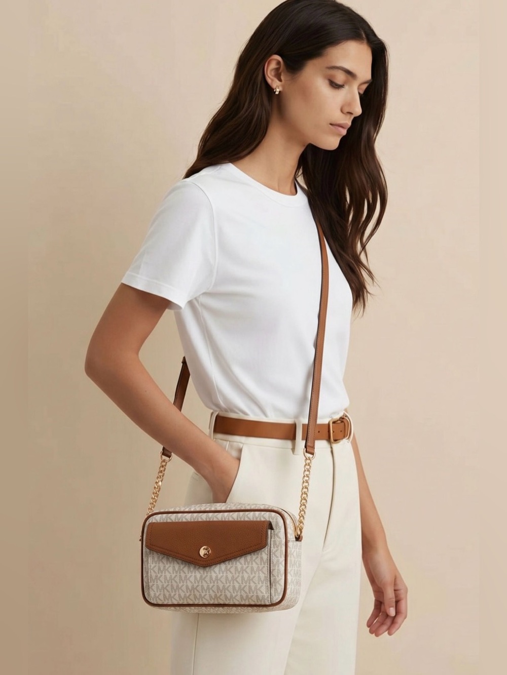 Michael Kors Brown Logo Crossbody Bag
NWOT